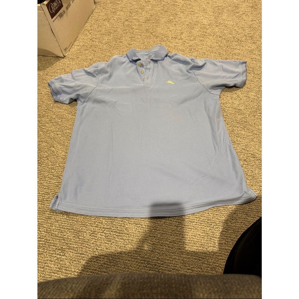 Tommy Bahama Light Blue Polo with Subtle Logo